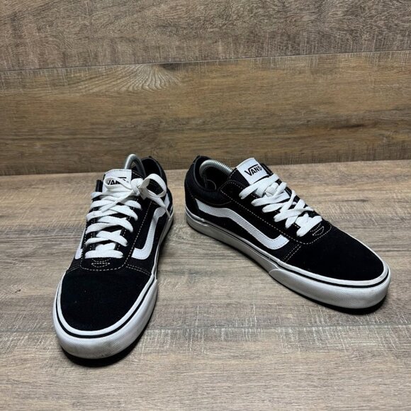 Vans Off The Wall Black White Canvas/Suede  Sneakers Men's Size 9.5 - Picture 6 of 7